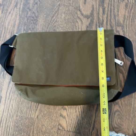 Jack Spade Bags Jack Spade Canvas Messenger Bag In Olive Greenorange Interior Poshmark